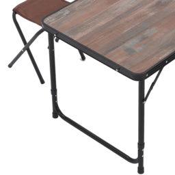 Living and Home 4 Seater Foldable Outdoor Picnic Table with Parasol Hole - Size: 54 x 121 x 61cm - Brown - Wilko - thumbnail 5