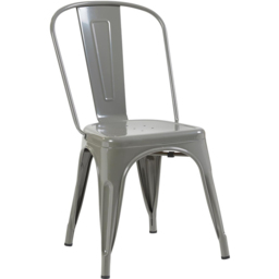 FWStyle Silver Gloss Metal Chair 4 Pack - Size: Set of 4 - Wilko - thumbnail 3