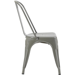 FWStyle Silver Gloss Metal Chair 4 Pack - Size: Set of 4 - Wilko - thumbnail 4
