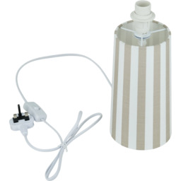 Stripe Table Lamp Natural - Wilko - thumbnail 3