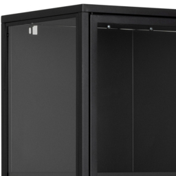 Florence Newcastle 2 Door 4 Shelf Matt Black Tall Display Cabinet - Furniture To Go - Wilko - thumbnail 7