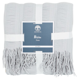 Parisa Seersucker Throw - Silver - Wilko
