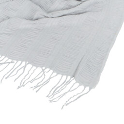 Parisa Seersucker Throw - Silver - Wilko - thumbnail 3