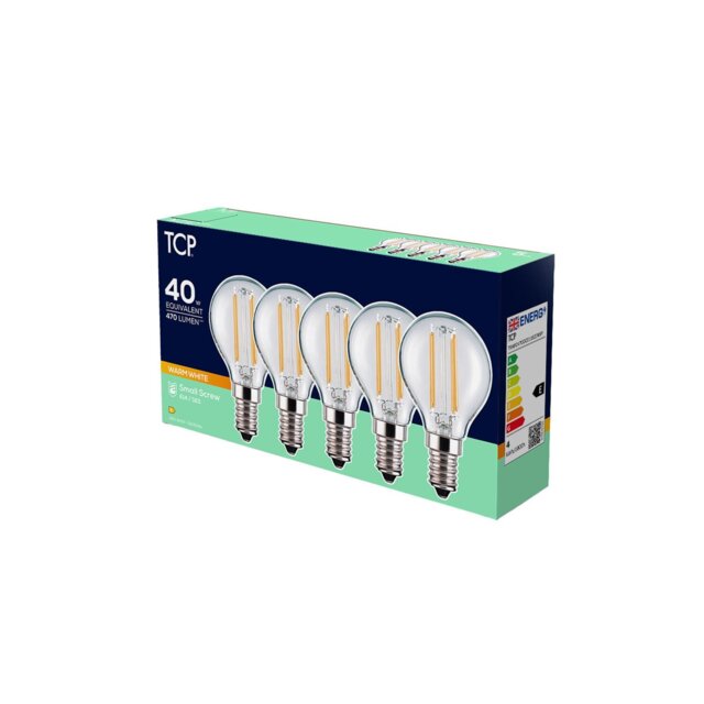 TCP Filament Mini Globe 470L E14 Bulbs Warm White - Wilko - image 1