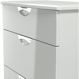 Crowndale Camden 3 Drawer Grey Gloss and Dusk Grey Deep Chest of Drawers Ready Assembled - Grey Gloss & Dusk Grey - Wilko - thumbnail 6