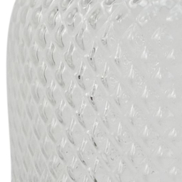 Botanik Clear Diamond Glass Vase 29cm - Size: 29 x 15 x 15cm - White - Wilko - thumbnail 6