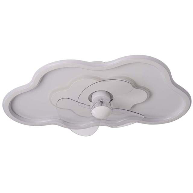 Living and Home Creative Cloud Dimmable and Colour Adjustable LED Ceiling Fan Light 15 inch - Size: 9 x 40 x 40cm - White - Wilko - image 1