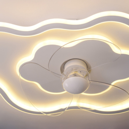 Living and Home Creative Cloud Dimmable and Colour Adjustable LED Ceiling Fan Light 15 inch - Size: 9 x 40 x 40cm - White - Wilko - thumbnail 5