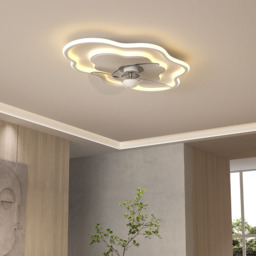 Living and Home Creative Cloud Dimmable and Colour Adjustable LED Ceiling Fan Light 15 inch - Size: 9 x 40 x 40cm - White - Wilko - thumbnail 3