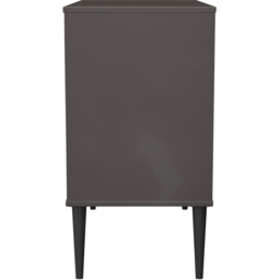 Crowndale Hong Kong 3 Drawer Slatt Effect and Graphite Chest of Drawers Ready Assembled - Slatt Effect & Graphite - Wilko - thumbnail 4
