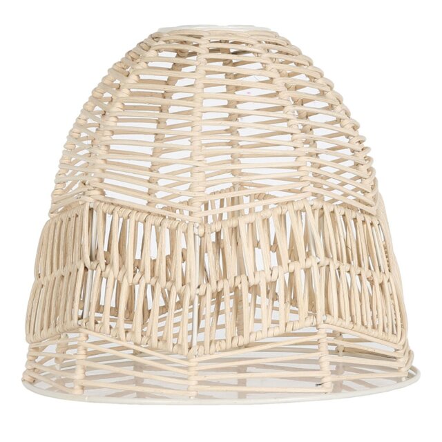 Casper White Rattan Small Shade - Size: 22 x 20 x 22cm - Wilko - image 1