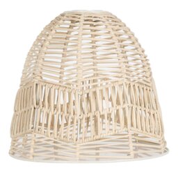 Casper White Rattan Small Shade - Size: 22 x 20 x 22cm - Wilko - thumbnail 1