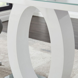 Furniturebox Lucia Solara 6 Seater Dining Set Grey Gloss and Chrome - Wilko - thumbnail 5