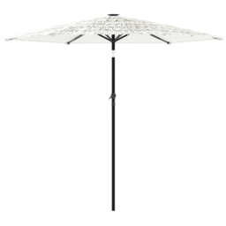 vidaXL White Straw Top Garden Parasol with Steel Pole 2.6m - Size: 226 x 268 x 268cm - Wilko - thumbnail 5
