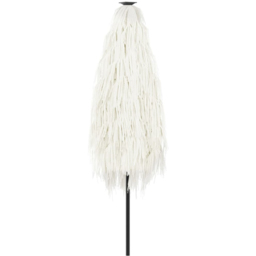 vidaXL White Straw Top Garden Parasol with Steel Pole 2.6m - Size: 226 x 268 x 268cm - Wilko - thumbnail 6