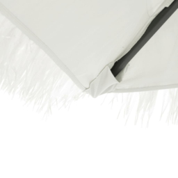 vidaXL White Straw Top Garden Parasol with Steel Pole 2.6m - Size: 226 x 268 x 268cm - Wilko - thumbnail 7