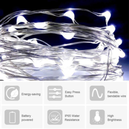 Shatchi 100 Cool White LED Silver Copper Wire Christmas String Light 10m 2 Pack - Size: 6 x 1.5 x 2cm - Wilko - thumbnail 4