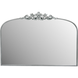 Ornate Over The Mantle Mirror Pewter - Wilko