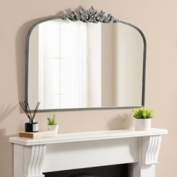 Ornate Over The Mantle Mirror Pewter - Wilko - thumbnail 3