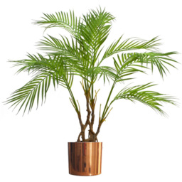 Leaf Polished Copper Metal Planter 20 x 18cm - Size: 18 x 20 x 20cm - Orange - Wilko - thumbnail 4