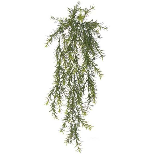 Leaf Spider Fern Hanging Artificial Plant 3ft - Size: 78 x 30 x 10cm - Green - Wilko - image 1