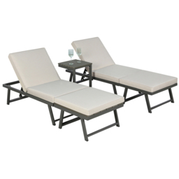 Home Garden Direct Monaco 4 Seater Grey Lounge Corner Sofa Set - Wilko - thumbnail 4