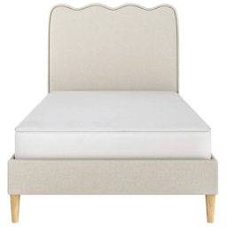 Flair Ellis Single Beige Woven Fabric Cloud Headboard Bed - Cream - Wilko - thumbnail 4