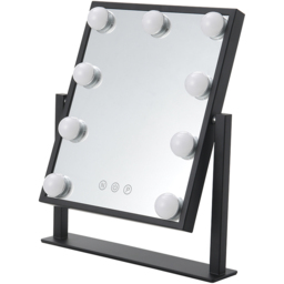 Living and Home Black Rotatable Hollywood LED Makeup Mirror - Size: 35.5 x 30.5 x 6cm - Wilko - thumbnail 3