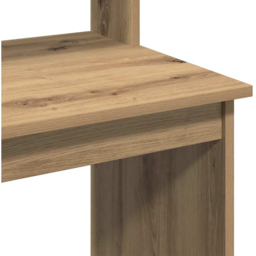 vidaXL 4 Shelf Study Desk Artisan Oak - Size: 148 x 102 x 45cm - Brown - Wilko - thumbnail 7