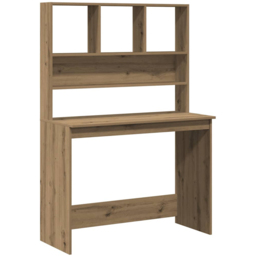 vidaXL 4 Shelf Study Desk Artisan Oak - Size: 148 x 102 x 45cm - Brown - Wilko - thumbnail 3