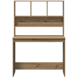 vidaXL 4 Shelf Study Desk Artisan Oak - Size: 148 x 102 x 45cm - Brown - Wilko - thumbnail 4