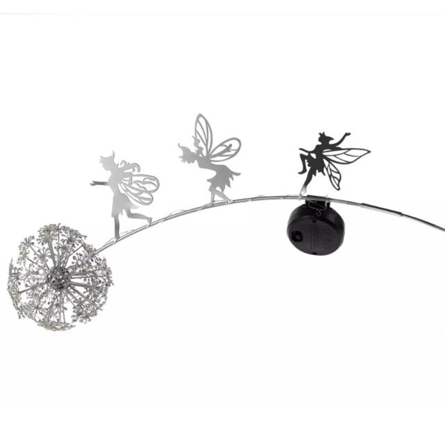 Garden Mile Dandelion Fairy Solar LED Light - Size: 46 x 50 x 2cm - Silver - Wilko - image 1