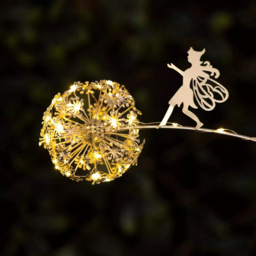 Garden Mile Dandelion Fairy Solar LED Light - Size: 46 x 50 x 2cm - Silver - Wilko - thumbnail 6