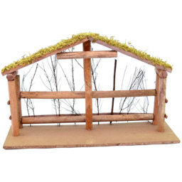 Shatchi Christmas Nativity Scene Handmade Wooden Stable Figurine - Size: 29 x 15 x 45cm - Brown - Wilko - thumbnail 3