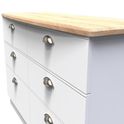 Crowndale Victoria 6 Drawer White Ash and Oak Chest of Drawers - Wilko - thumbnail 6