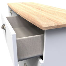 Crowndale Victoria 6 Drawer White Ash and Oak Chest of Drawers - Wilko - thumbnail 7