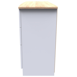 Crowndale Victoria 6 Drawer White Ash and Oak Chest of Drawers - Wilko - thumbnail 4