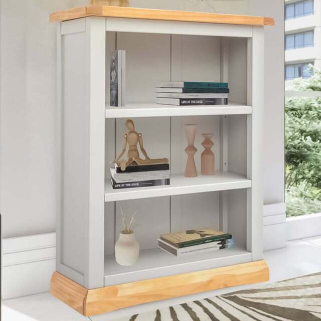 Bomporto 3 Shelf Light Grey Bookcase - Wilko - image 1