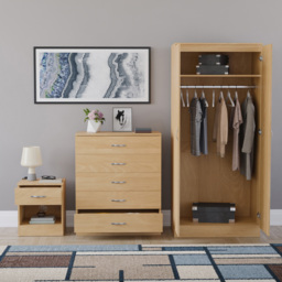 VIDA DESIGNS Riano Pine 3 Piece Bedroom Furniture Set - Wilko - thumbnail 4