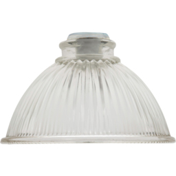 Happy Homewares American Diner Clear Glass Shade with Ribbed Lines 2 Pack - Size: 10 x 17 x 17cm - Wilko - thumbnail 6