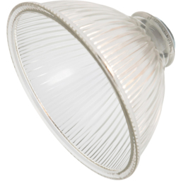 Happy Homewares American Diner Clear Glass Shade with Ribbed Lines 2 Pack - Size: 10 x 17 x 17cm - Wilko - thumbnail 7