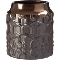 Premier Housewares Gold Zircon Small Ceramic Planter - Size: 15 x 15 x 17cm - Wilko - thumbnail 3