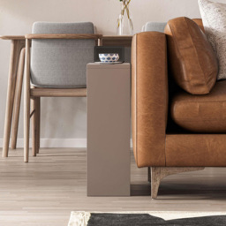 Decortie Simpi Single Shelf Mocha Grey Modern Side End Table - Size: 60 x 55 x 20cm - Wilko - thumbnail 5