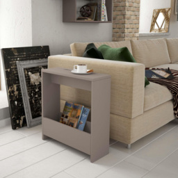 Decortie Simpi Single Shelf Mocha Grey Modern Side End Table - Size: 60 x 55 x 20cm - Wilko - thumbnail 6