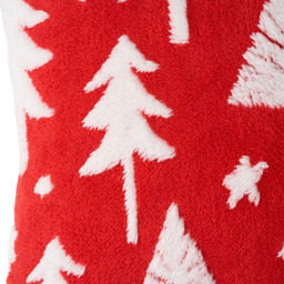 Living and Home 3D Christmas Tree Pattern Plush Throw Pillow 45 x 45cm 2 Pack - Size: 45 x 45 x 6cm - Red + Green - Wilko - thumbnail 7