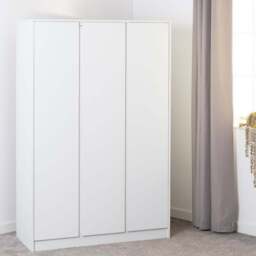 Seconique Malvern 3 Door White Wardrobe - Wilko - thumbnail 1