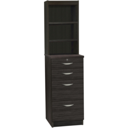 R White Cabinets 4 Drawer 3 Shelf Black Filing Cabinet with Hutch - Wilko - thumbnail 3