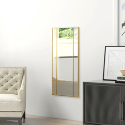 Portland Gold Tone Window Style Hanging Vanity Mirror 110 x 50cm - Wilko - thumbnail 6
