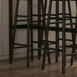 HOMCOM 4 Seater Rustic Brown Industrial Style Bar Table and Stool Set - Wilko - thumbnail 4