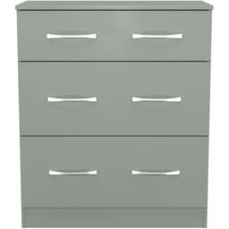 Crowndale Avon 3 Drawer Dusk Grey Deep Chest of Drawers Ready Assembled - Wilko - thumbnail 3